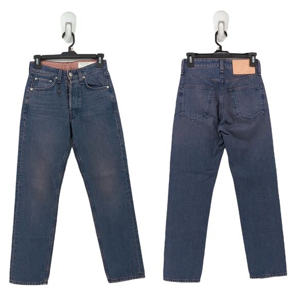 Rag & Bone Women 23 Maya Jeans Jasmine Blue Pink High Rise Ankle Slim Denim NEW - Picture 1 of 8